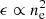 $ \epsilon \propto n_{\rm e}^2 $