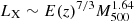 $ L_{\mathrm{X}}\sim E(z)^{7/3}M_{500}^{1.64} $