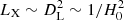 $ L_{\mathrm{X}}\sim D_{\rm L}^2\sim 1/H_0^2 $