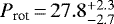 $P_{\textrm{rot}}\,{=}\,27.8^{&#x002B;2.3}_{-2.7}$