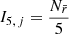 $$ \begin{aligned} I_{5,\,j}= \frac{N_{\bar{r}}}{5} \end{aligned} $$