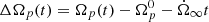 $ \Delta\Omega_p(t) = \Omega_p(t) -\Omega_p^0-\dot{\Omega}_\infty t $