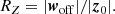 $$ \begin{aligned} R_Z =| \boldsymbol{w}_{\rm off}|/|\boldsymbol{z}_{0}| . \end{aligned} $$