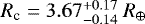 $R_{\textrm{c}}=3.67^{&#x002B;0.17}_{-0.14}\ R_{\oplus}$