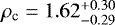 $\rho_{\textrm{c}}= 1.62^{&#x002B;0.30}_{-0.29}$