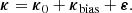 $$ \begin{aligned} \boldsymbol{\kappa } = \boldsymbol{\kappa }_{0} + \boldsymbol{\kappa }_{\rm bias} + \boldsymbol{\varepsilon }. \end{aligned} $$