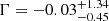 $ \Gamma = -0.03^{+1.34}_{-0.45} $