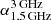 $ \alpha^{{3\,\rm GHz}}_{{1.5\,\rm GHz}} $