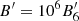 $ B^\prime=10^6 B^\prime_6 $