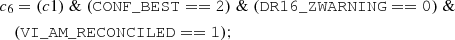 $$ \begin{aligned} c_6&= (c1) \; \& \; \mathtt{(CONF\_BEST==2) \; \& \; (DR16\_ZWARNING==0 ) }\; \& \; \nonumber \\&\mathtt{(VI\_AM\_RECONCILED==1); } \end{aligned} $$