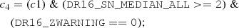 $$ \begin{aligned} c_4&= (c1) \; \& \; \mathtt{(DR16\_SN\_MEDIAN\_ALL>=2)} \; \& \; \nonumber \\&\mathtt{(DR16\_ZWARNING==0 ); } \end{aligned} $$