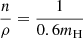 $$ \begin{aligned} \frac{n}{\rho } = \frac{1}{0.6 m_{\rm H}} \end{aligned} $$