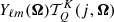 $ Y_{\ell m}({\boldsymbol{\Omega}})\mathcal{T}^K_{Q}(j,{\boldsymbol{\Omega}}) $