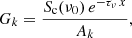 $$ \begin{aligned} G_k = \frac{S_{\mathrm{c}}(\nu _0)\, e^{-\tau _{\nu }\,x}}{A_k}, \end{aligned} $$