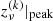 $ z_\nu^{(k)}|_{\rm peak} $