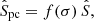$$ \begin{aligned} \hat{S}_{\mathrm{pc}} = f(\sigma ) \, \hat{S}, \end{aligned} $$