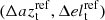 $ (\Delta{az}_{\mathrm{t}}^{\mathrm{ref}}, \Delta{el}_{\mathrm{t}}^{\mathrm{ref}}) $
