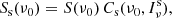 $$ \begin{aligned} S_{\mathrm{s}}(\nu _{0}) = S(\nu _{0}) \, C_{\mathrm{s}}(\nu _{0}, I_\nu ^{\mathrm{s}}), \end{aligned} $$