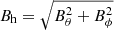 $ B_{\mathrm{h}} = \sqrt{B_\theta^2 + B_\phi^2} $
