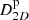 $ D_{2D}^{\mathrm{p}} $