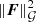 $ \lVert \boldsymbol{F} \rVert^2_\mathcal{G} $