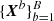 $ \{\boldsymbol{X}^b\}_{b=1}^B $