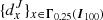 $ \{d_x^J\}_{x \in \boldsymbol{\Gamma}_{0.25}(\boldsymbol{I}_{100})} $