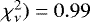 $\chi^{2}_{\nu}) = 0.99$