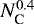$N_{\textrm{C}}^{0.4}$