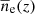 $ \overline{n}_{\mathrm{e}}(z) $