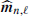 $ \widehat{{\boldsymbol{m}}}_{n,\ell} $