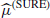 $ \widehat{\mu}^{\text{(SURE)}} $