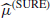 $ \widehat{\mu}^{\text{(SURE)}} $