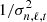 $ 1/\sigma_{n,\ell,t}^2 $