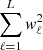 $ \sum_{\ell=1}^L w_\ell^2 $