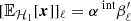 $ [\mathbb{E}_{{\ensuremath{\mathcal{H}_{1}}}}[{\boldsymbol{x}}]]_\ell=\alpha^{\text{ int}}\beta^\prime_{\ell} $