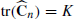 $ \text{tr}(\widehat{\mathbf{C}}_n)=K $