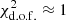$ \chi^2_{\rm d.o.f.}\approx1 $