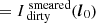 $$ \begin{aligned}&=I_{\text{ dirty}}^{\text{ smeared}}({\boldsymbol{l}}_0) \end{aligned} $$