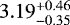 $3.19^{&#x002B;0.46}_{-0.35}$