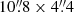 $ 10{{\overset{\prime\prime}{.}}}8 \times 4{{\overset{\prime\prime}{.}}}4 $