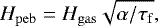\begin{equation*} H_{\mathrm{peb}}=H_{\mathrm{gas}} \sqrt{\alpha / \tau_{\mathrm{f}}},\end{equation*}