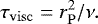\begin{equation*} \tau_{\mathrm{visc}} = r_{\mathrm{P}}^2 / \nu. \end{equation*}