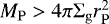 $M_{\mathrm{P}} > 4\pi \Sigma_{\mathrm{g}} r_{\mathrm{P}}^2$
