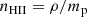 $$ \begin{aligned}&n_{\rm HII}=\rho /m_{\rm p} \end{aligned} $$