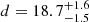 $ d=18.7^{+1.6}_{-1.5} $