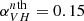 $ \alpha_{VH}^{n\mathrm{th}} = 0.15 $