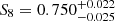 $ {S}_8 = 0.750^{+0.022}_{-0.025} $