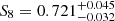$ {S}_8 = 0.721^{+0.045}_{-0.032} $