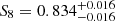 $ {S}_8 = 0.834^{+0.016}_{-0.016} $